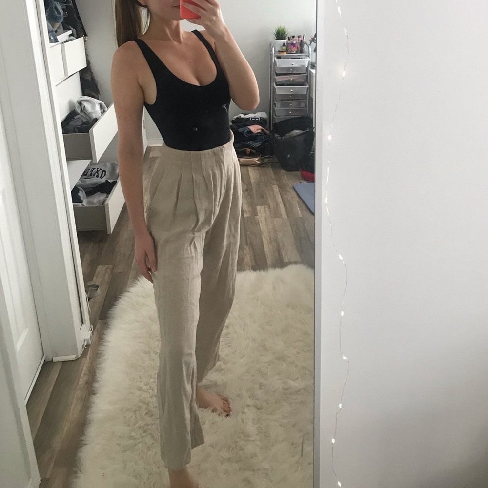 Linen flowy pants H&M
